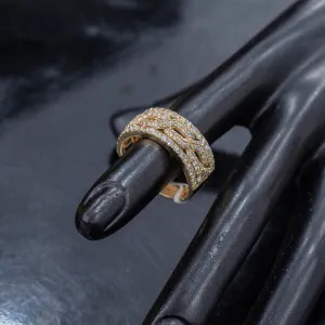 14K Yellow Gold Men'S Ring With Diamond 1.58Ct / 5.6gr / Size 10