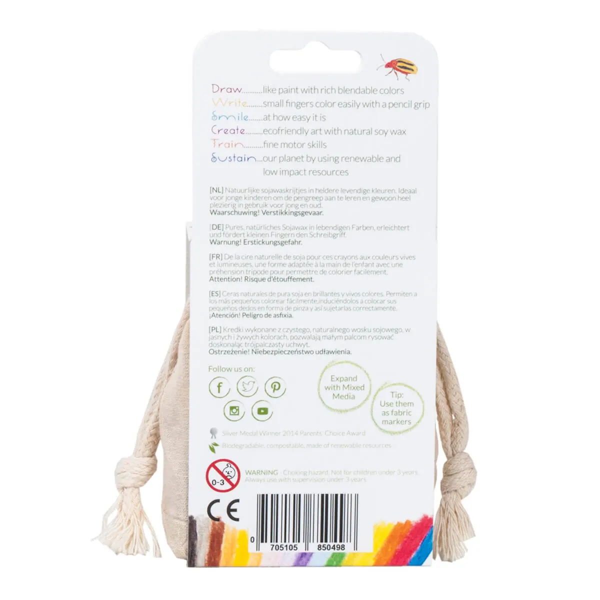 16 Piece Set in Cotton Bag by Crayon Rocks