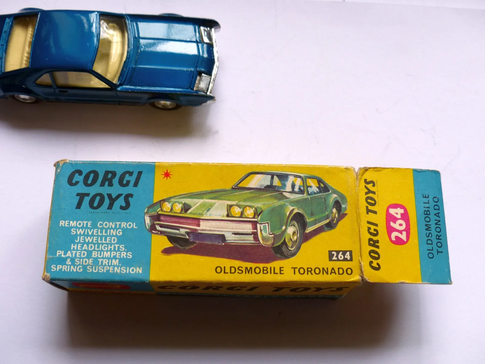 264 Oldsmobile Toronado with shaped wheels and original box