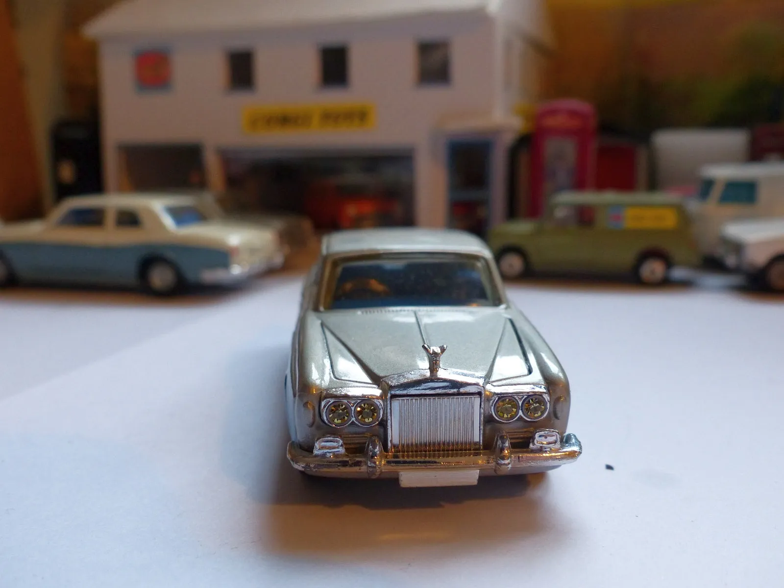 273 Rolls Royce Silver Shadow with original box *silver / blue metallic* (2)