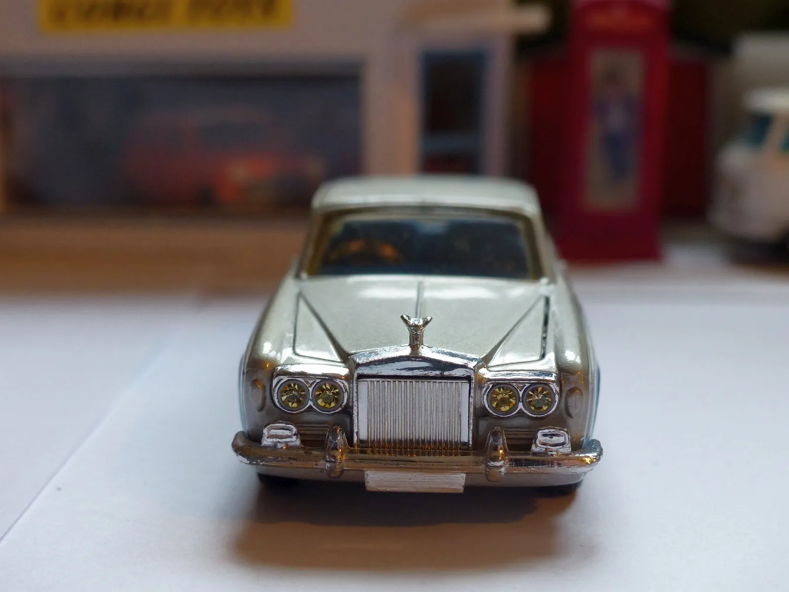 273 Rolls Royce Silver Shadow with original box *silver / blue metallic* (2)