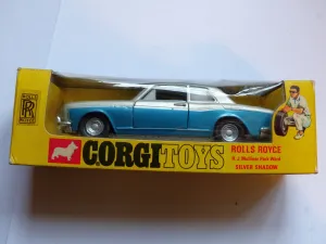 273 Rolls Royce Silver Shadow with original box *silver / blue metallic* (2)