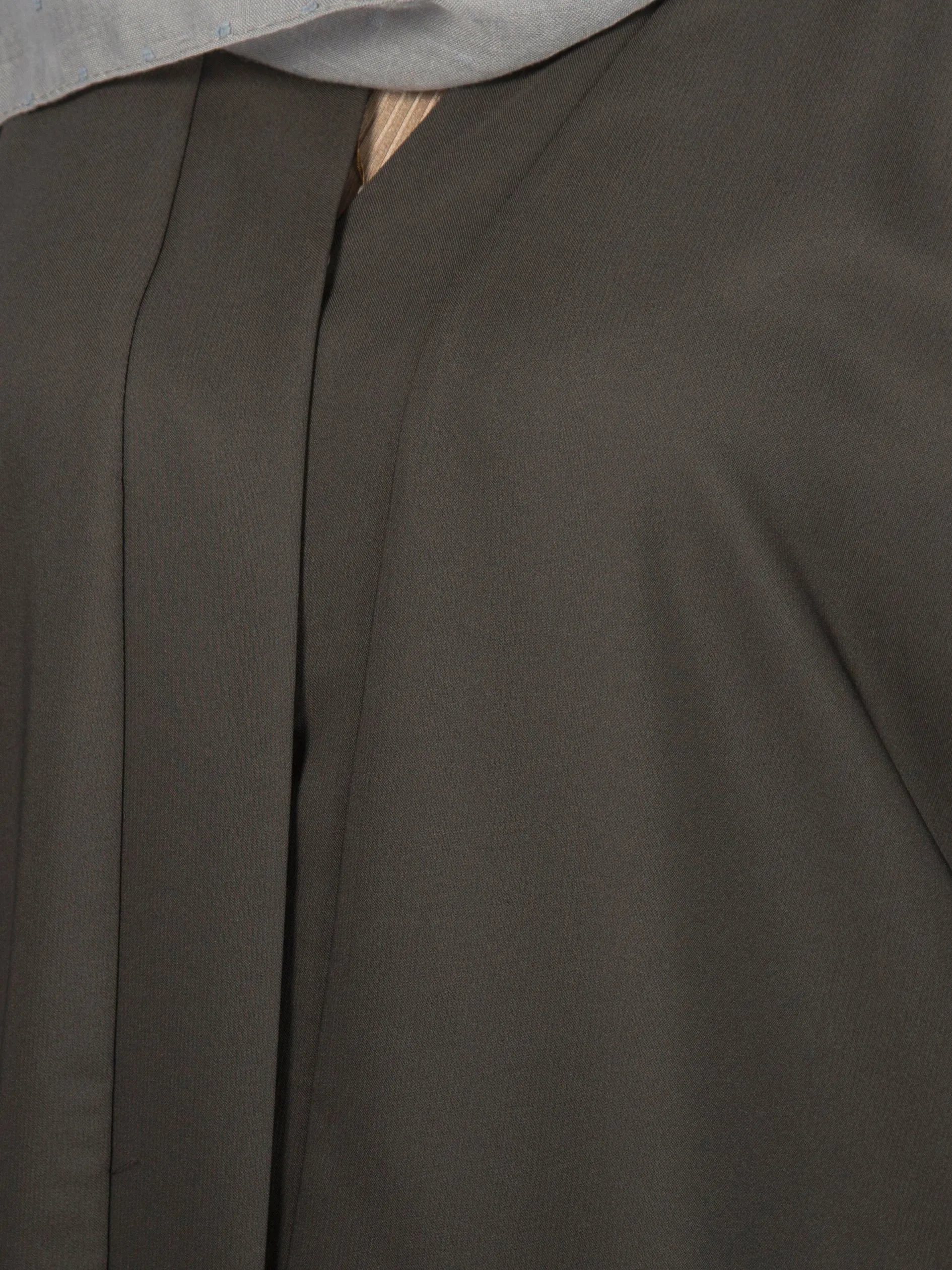 3D Embroidered Abaya (Charcoal)