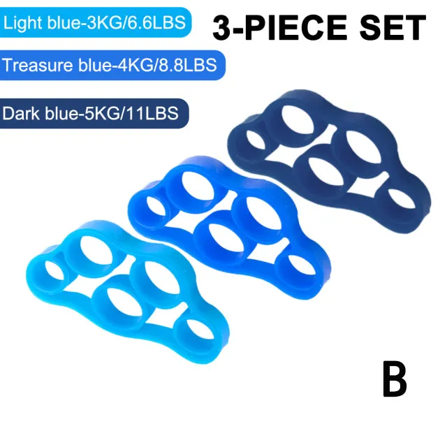 3PCS Finger Gripper Silicone Hand Gripper Resistance Band