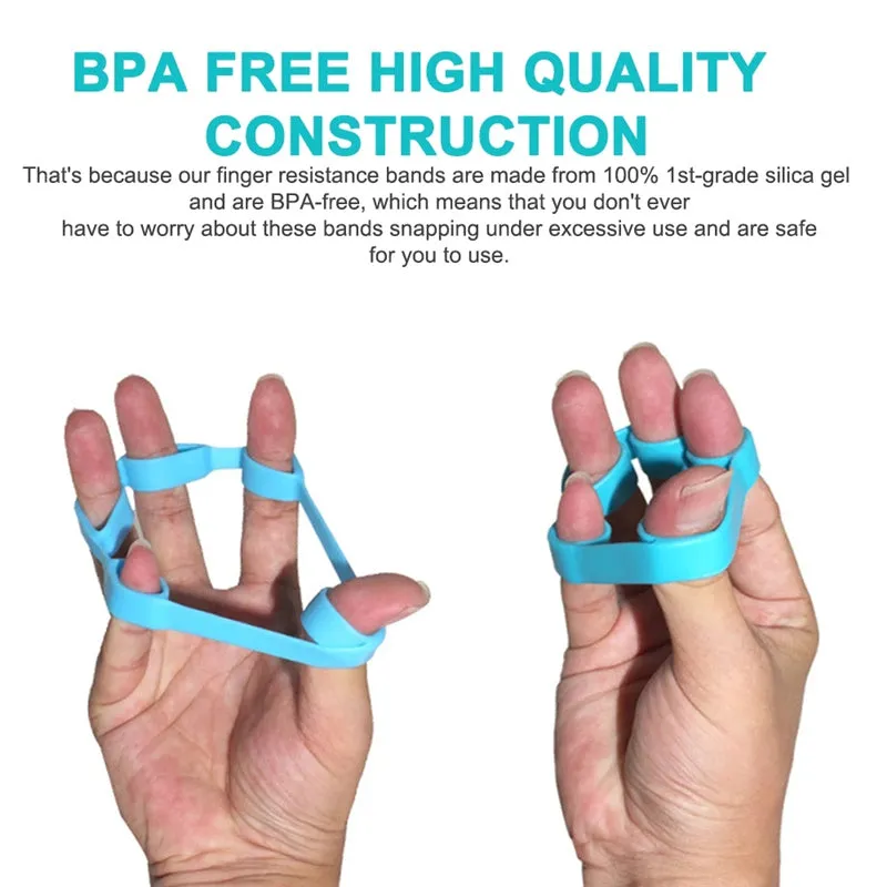 3PCS Finger Gripper Silicone Hand Gripper Resistance Band