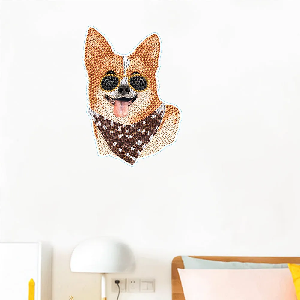4pcs Diamond Mosaic Sticker Art Crafts Dog DIY Children Gift Diamond Art Sticker