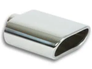 5.5" x 3" Oval Stainless Steel Tip (Single Wall, Angle Cut) by Vibrant Performance
