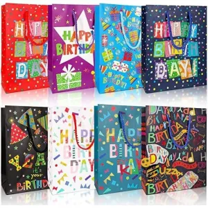 8 Pc Birthday Gift Bags