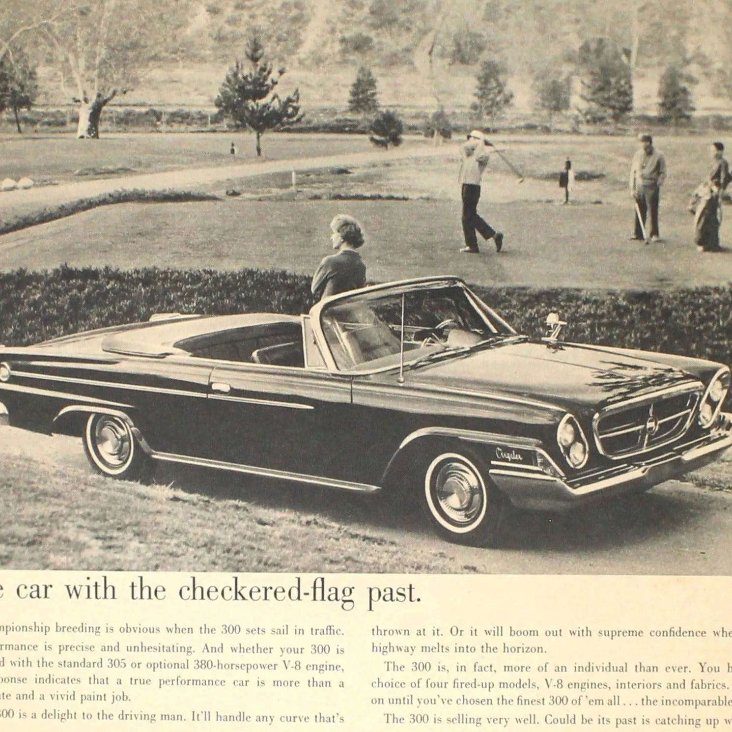 Advertisement, Chrysler 300 Convertible, Original 1962 Magazine Ad, Vintage