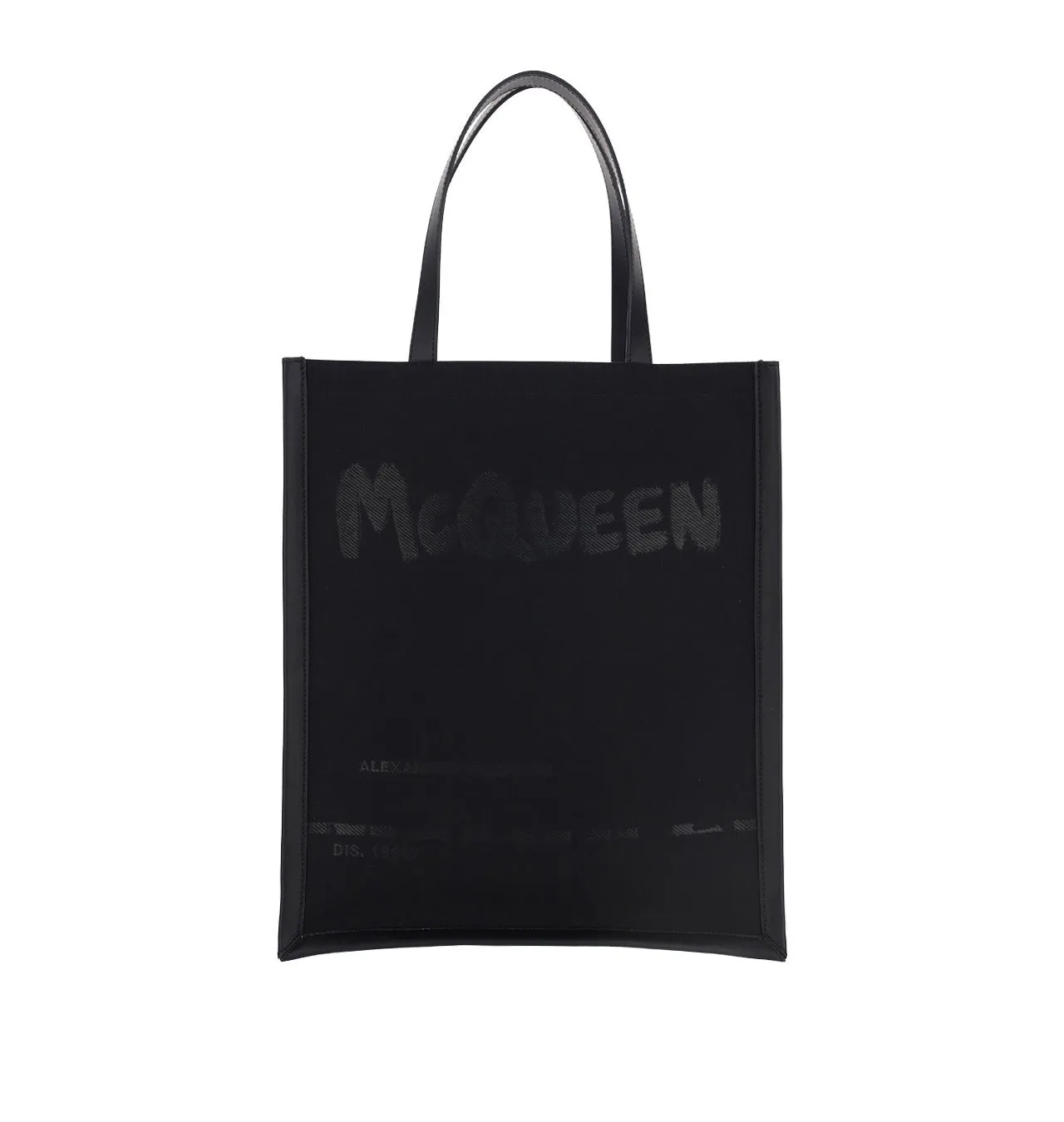 Alexander McQueen Logo Print Top Handle Tote Bag