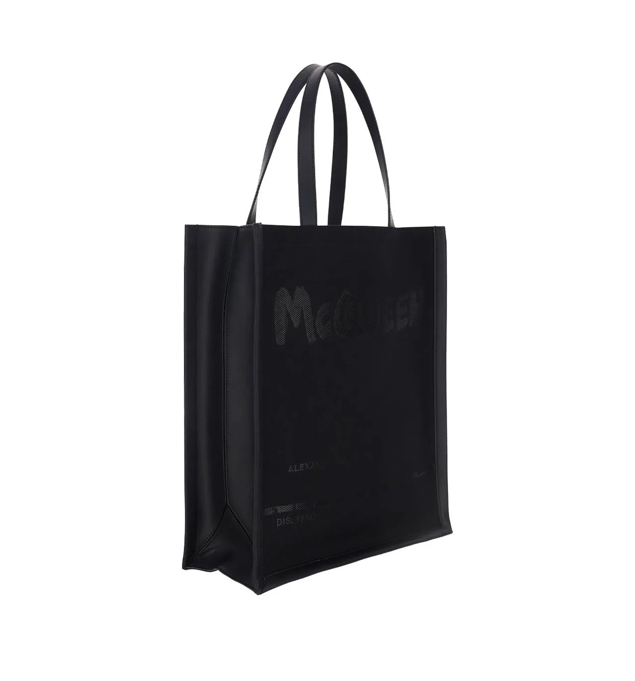 Alexander McQueen Logo Print Top Handle Tote Bag