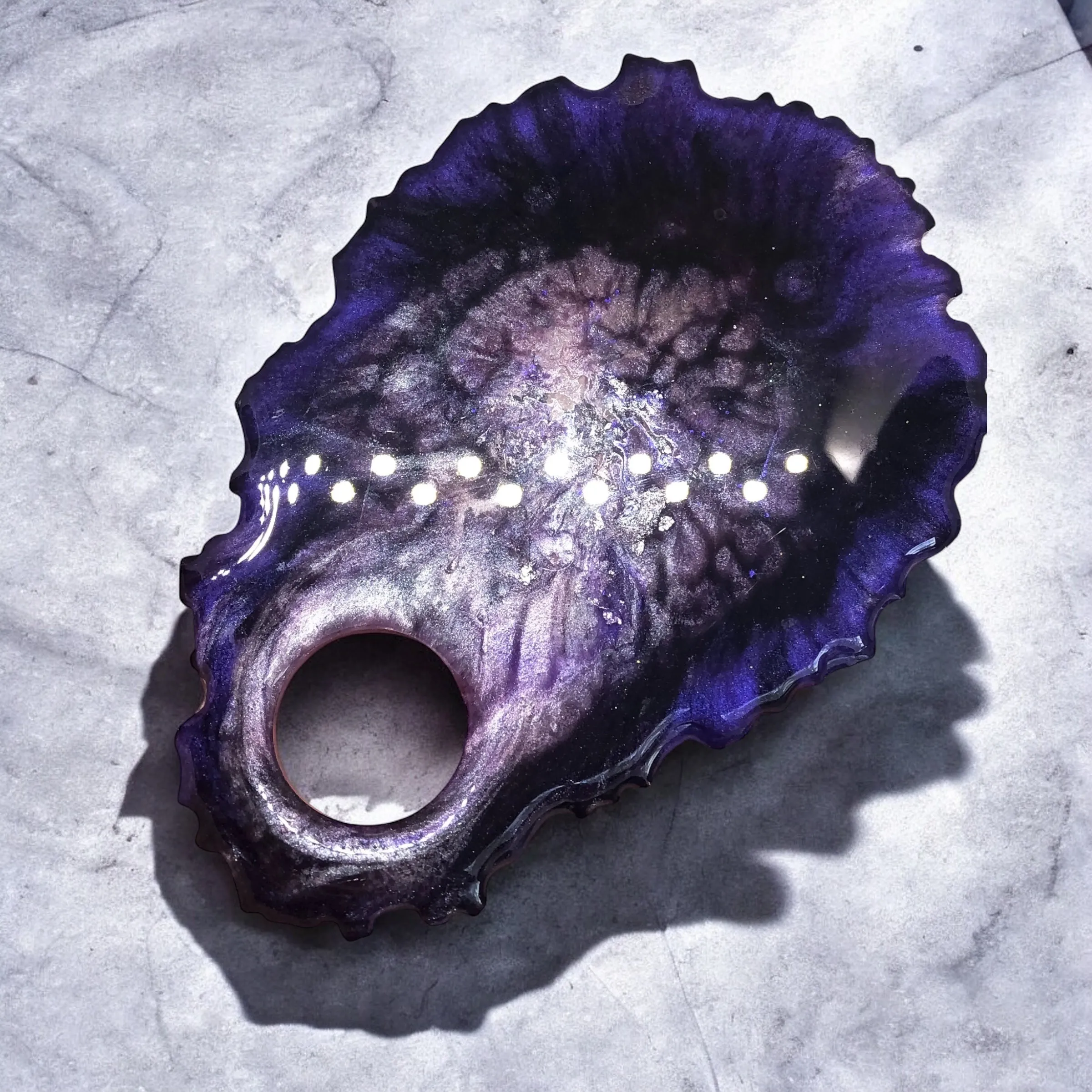 Amethyst Makeup Nail Pallet or Coaster