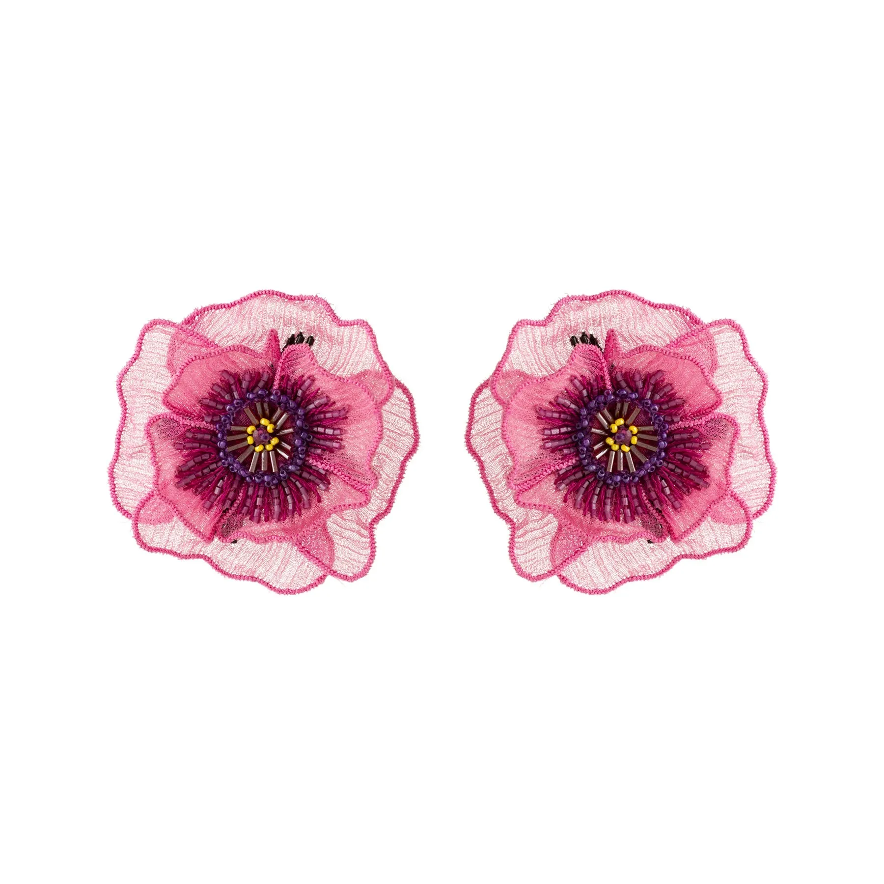 Anemone Studs Magenta
