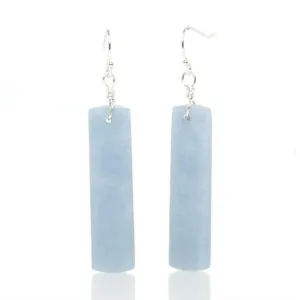 Angelite Earrings with Sterling Silver French Ear Wires