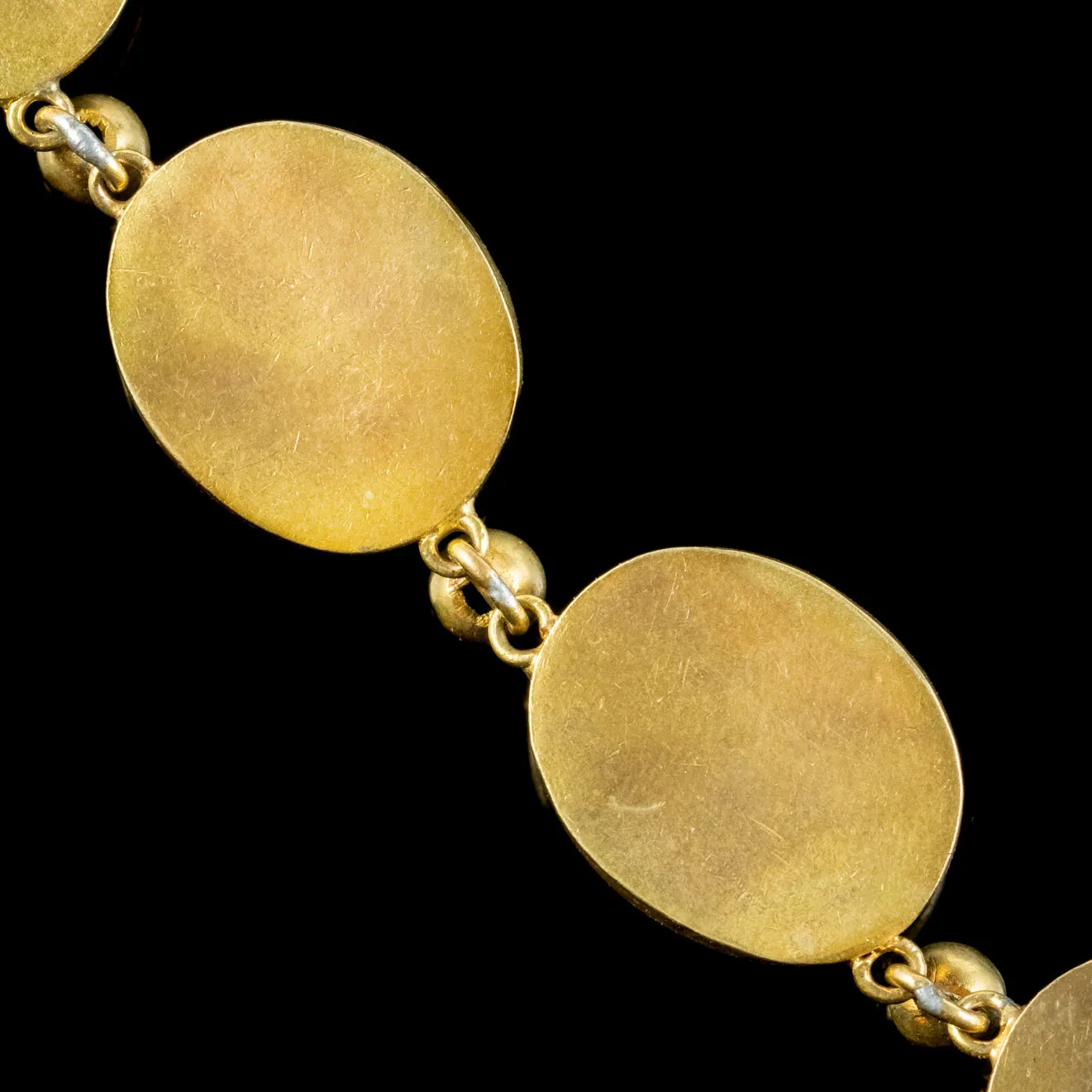 Antique Victorian Bullseye Agate Necklace Circa 1900