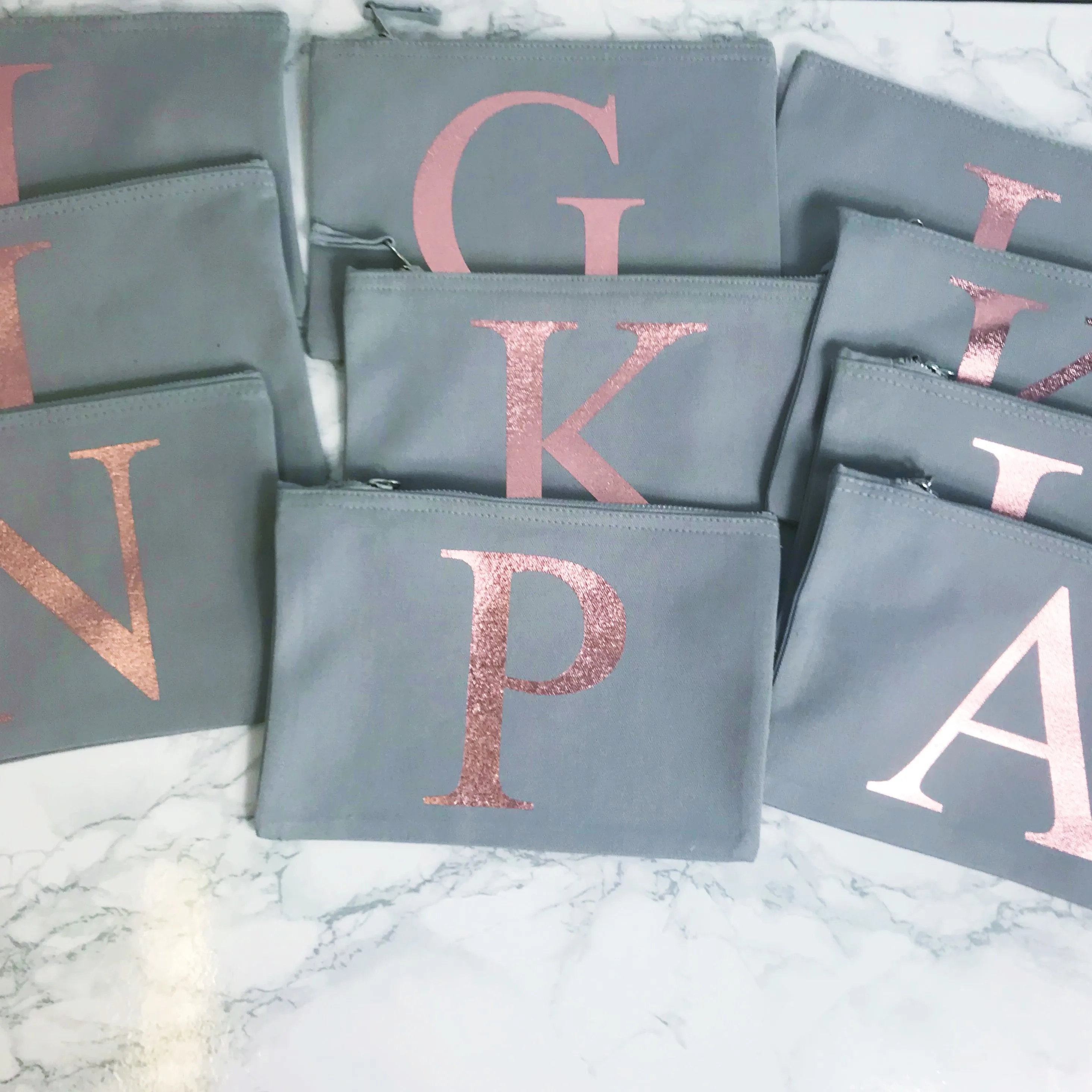 Any Initial Personalised Makeup Bag or Pencil Case For Girls, Ladies, Teachers