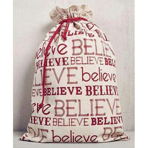 Believe Gift Sack, 22x32