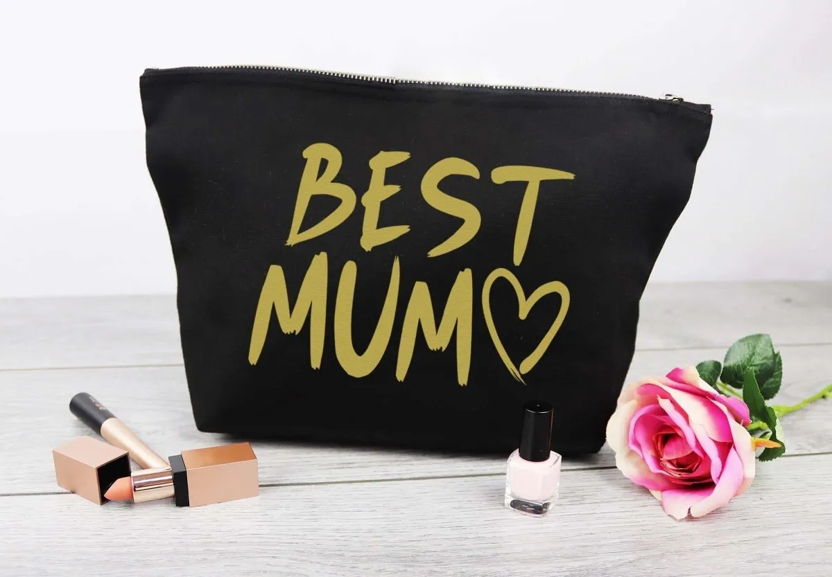 Best Mum - Canvas Accessory Make Up Bag