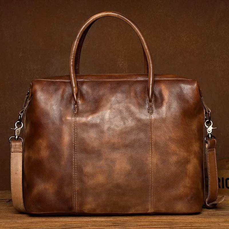 Boston Full Grain Leather Briefcase Bag