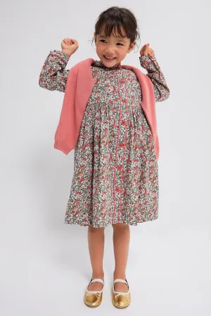 Botanical Button-Front Dress