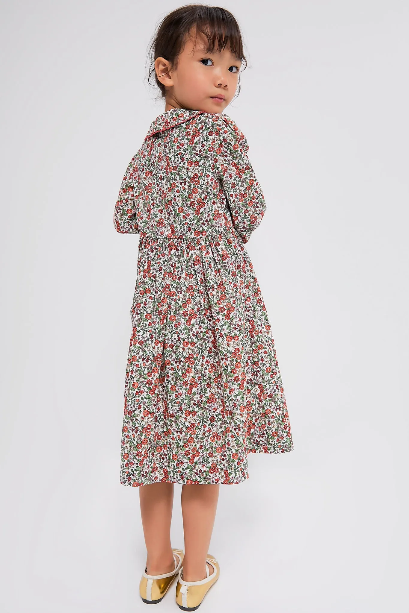 Botanical Button-Front Dress
