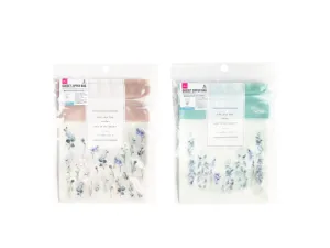 Bottom Gusset Zipper Bags Green Flower 5.11in x 6.69in x 3.14in