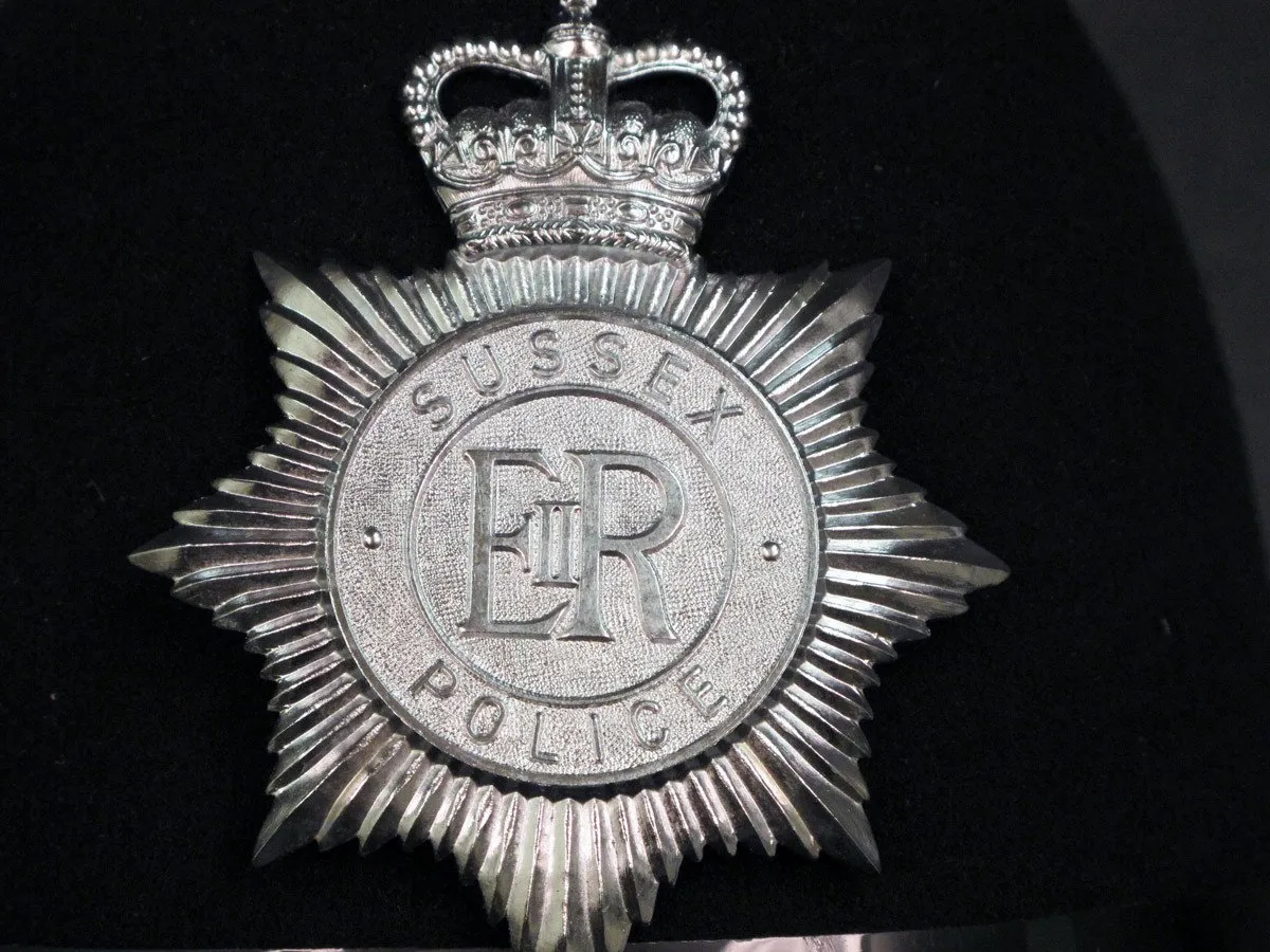 British Bobby Police Comb Pattern Helmet: County Sussex