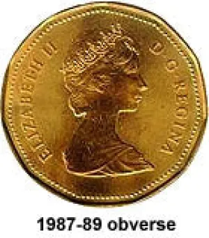 Canada Nickel 1988 $1 (Elizabeth II) 7gr .915