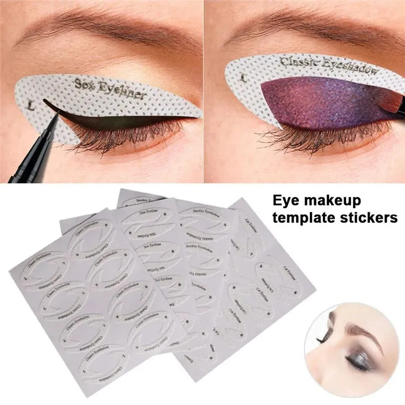 Cat Eye Makeup Eyebrow Stencils & Shadow Template Styling Tool Drawing Guide