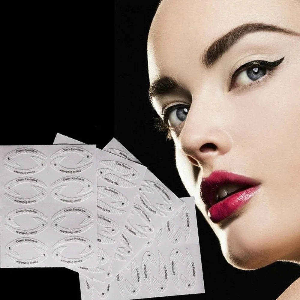 Cat Eye Makeup Eyebrow Stencils & Shadow Template Styling Tool Drawing Guide