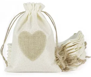 Celebrations - Gift bags - Luxury burlap heart
