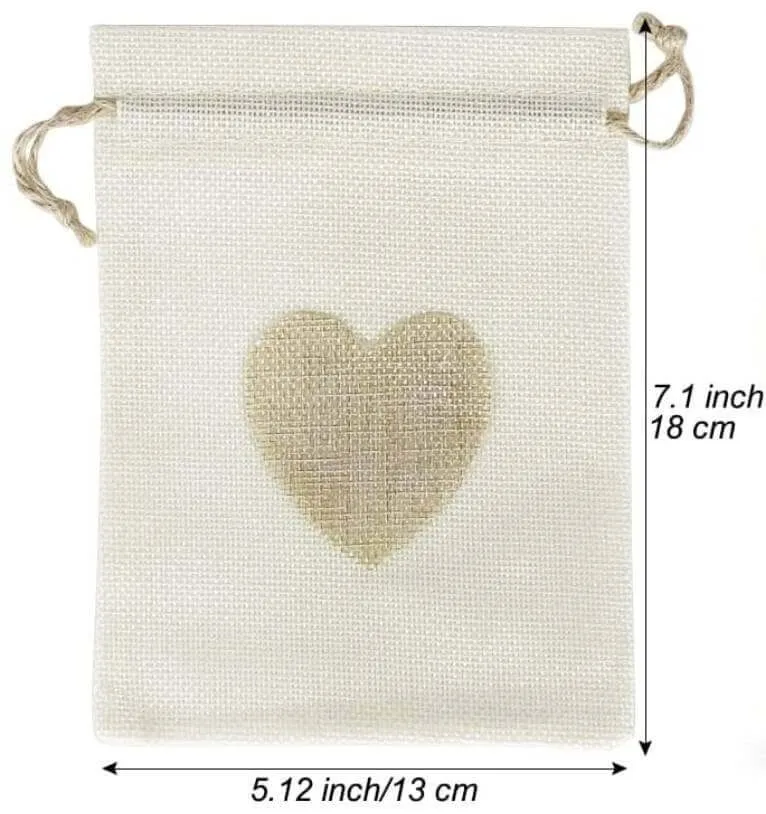 Celebrations - Gift bags - Luxury burlap heart