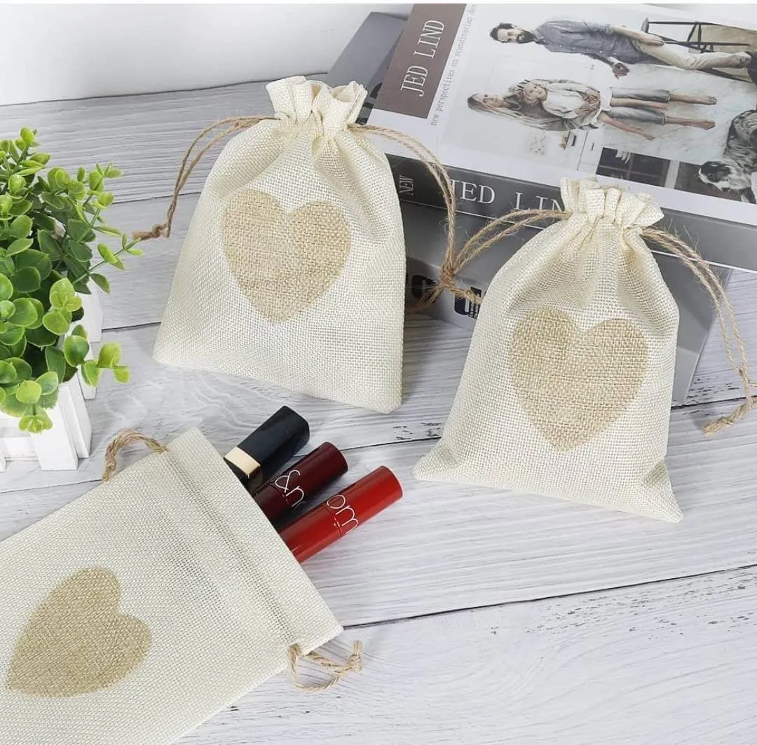 Celebrations - Gift bags - Luxury burlap heart