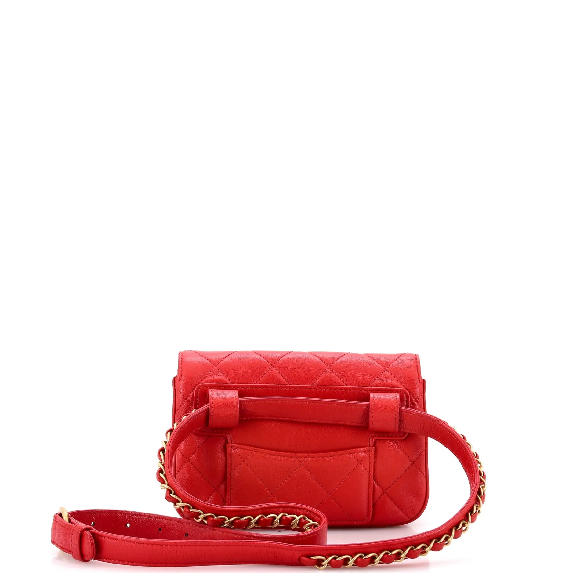 Chain Infinity Waist Bag Quilted Lambskin
