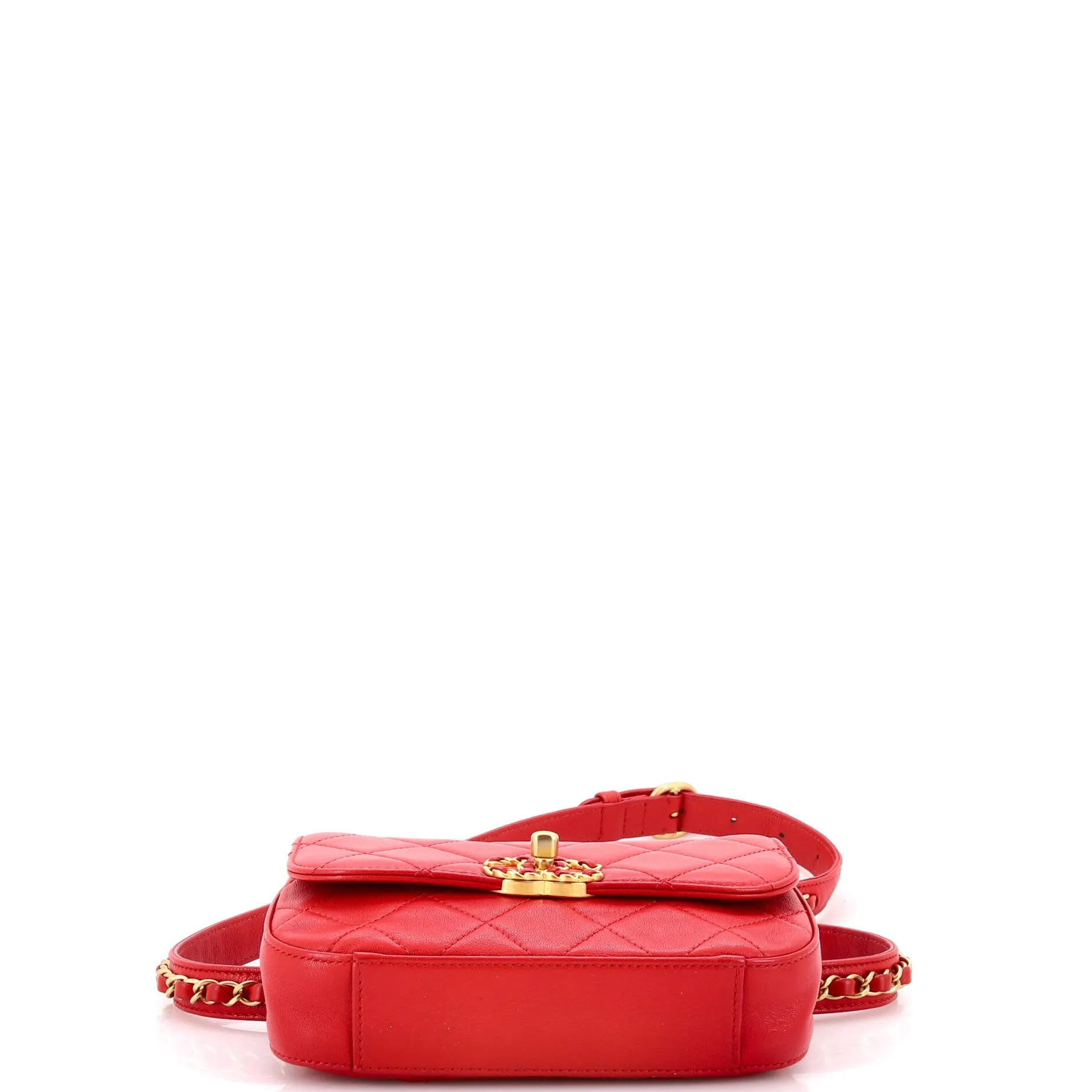 Chain Infinity Waist Bag Quilted Lambskin
