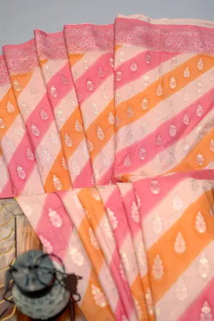 Chanderi Silk Saree Red