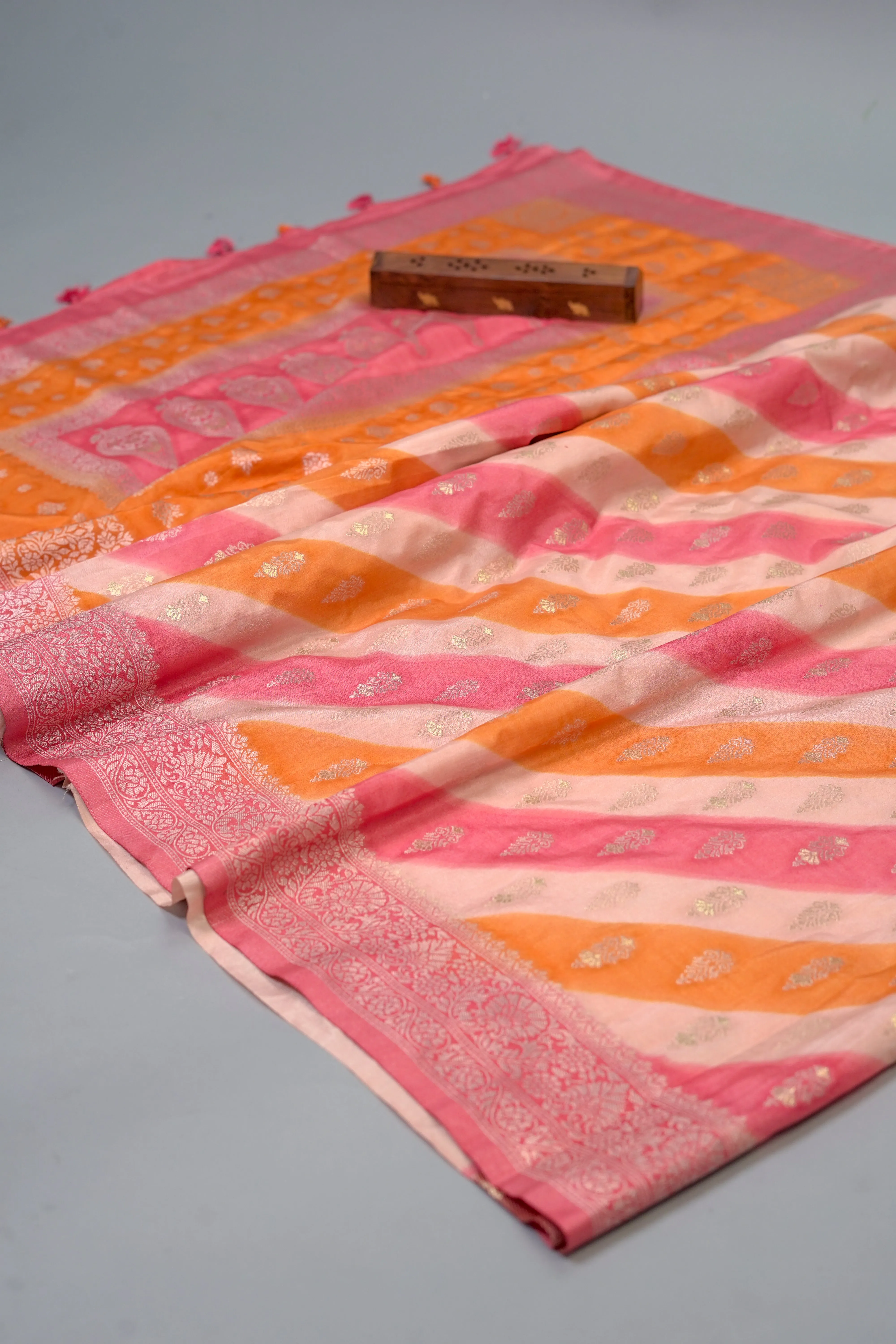 Chanderi Silk Saree Red