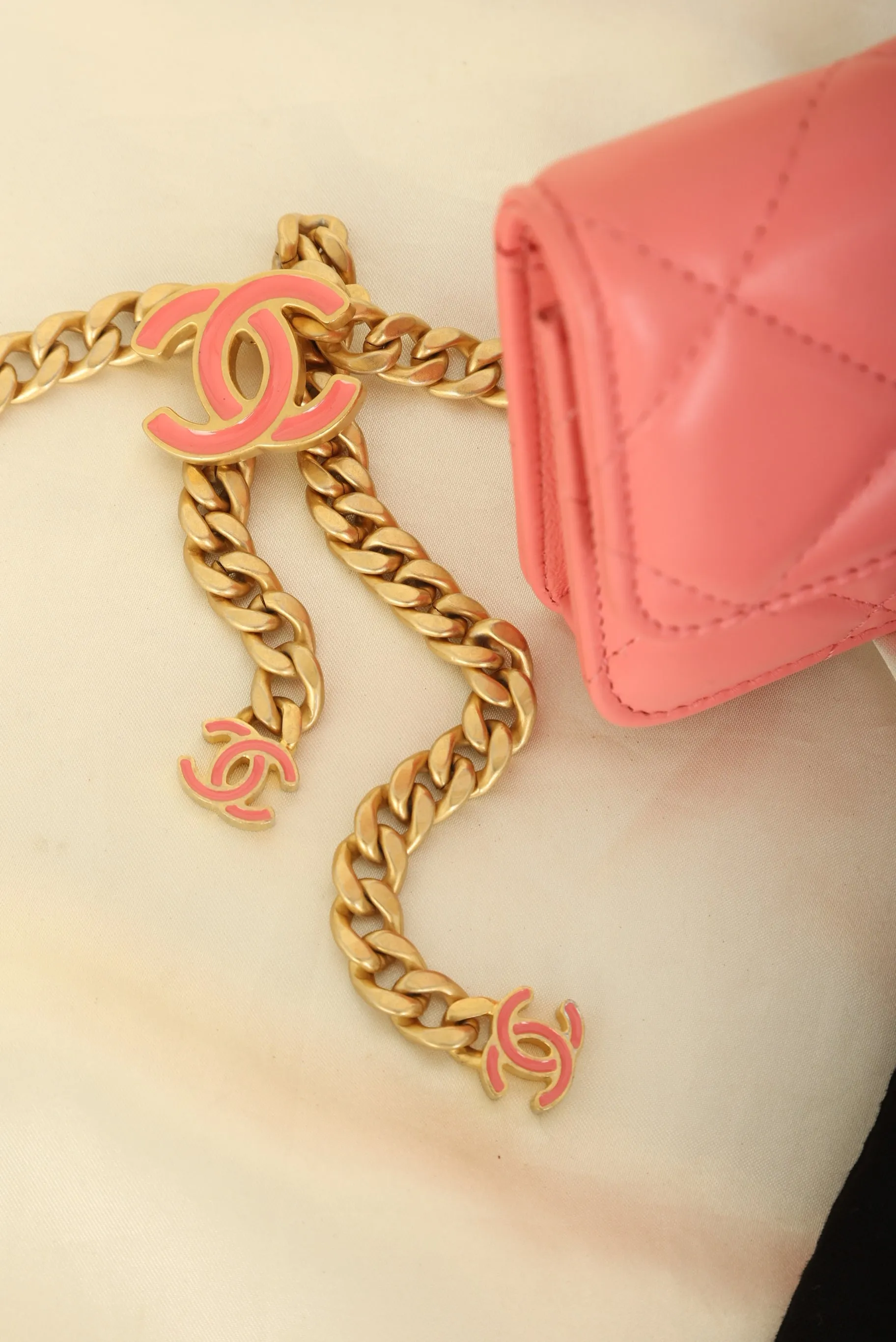 Chanel 2021 Lambskin Chain Waist Bag