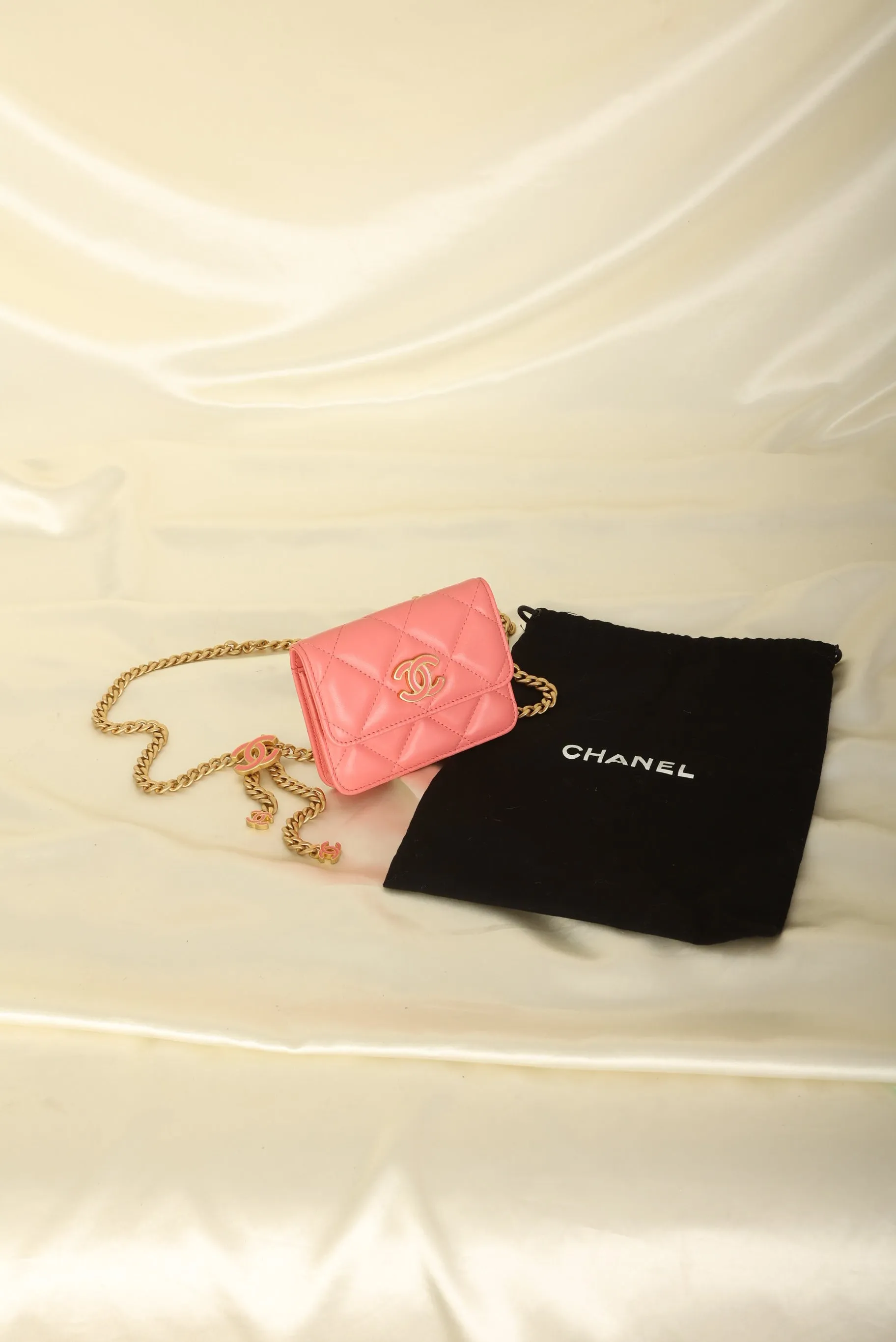 Chanel 2021 Lambskin Chain Waist Bag