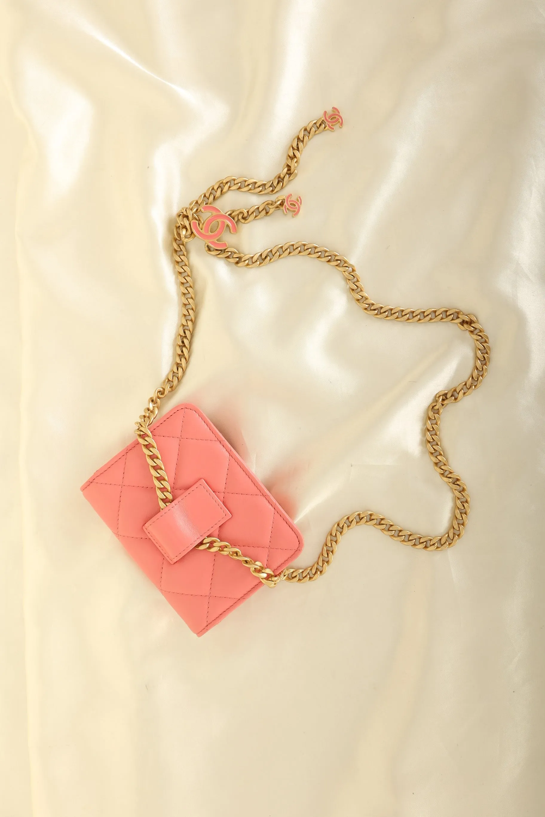Chanel 2021 Lambskin Chain Waist Bag