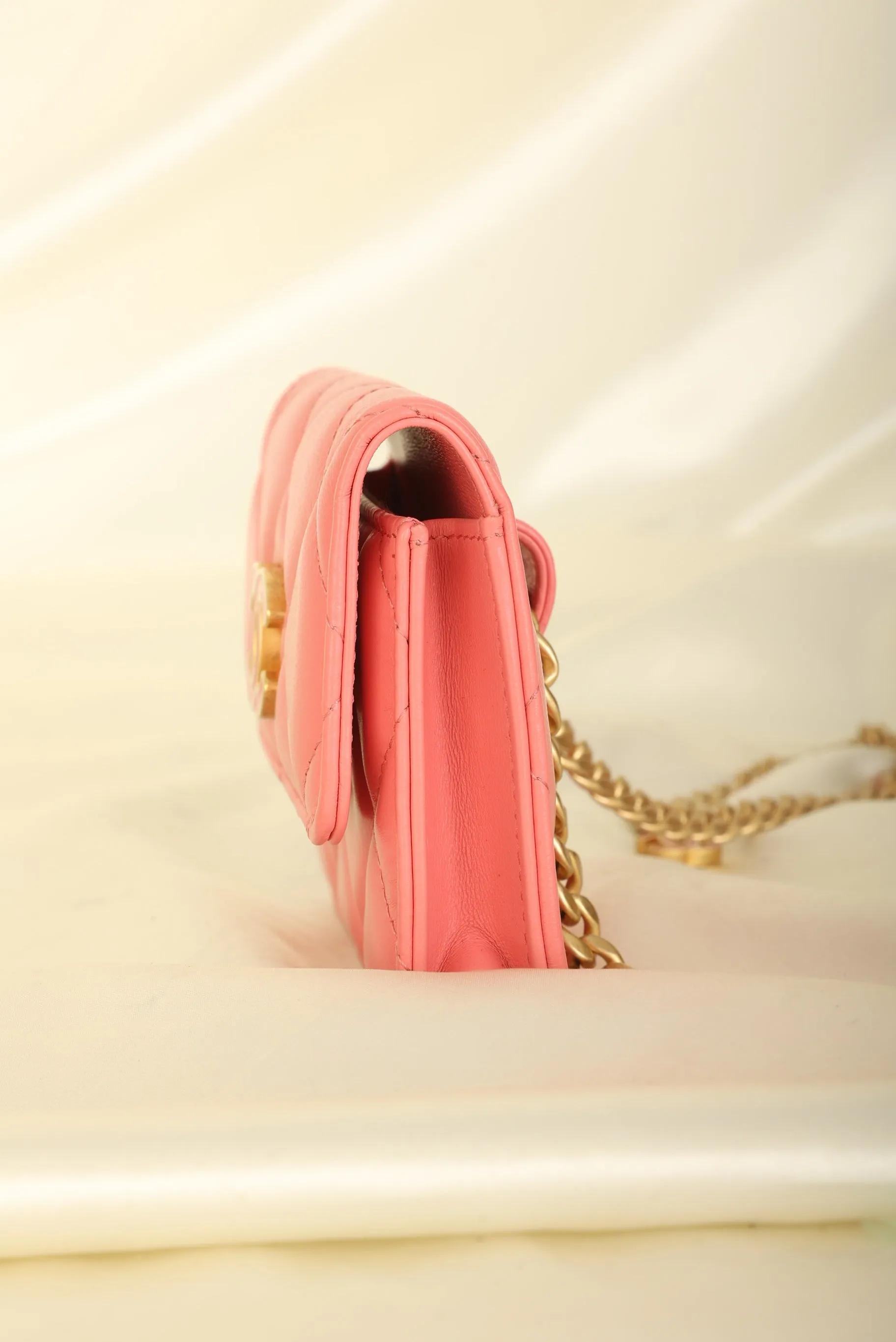 Chanel 2021 Lambskin Chain Waist Bag