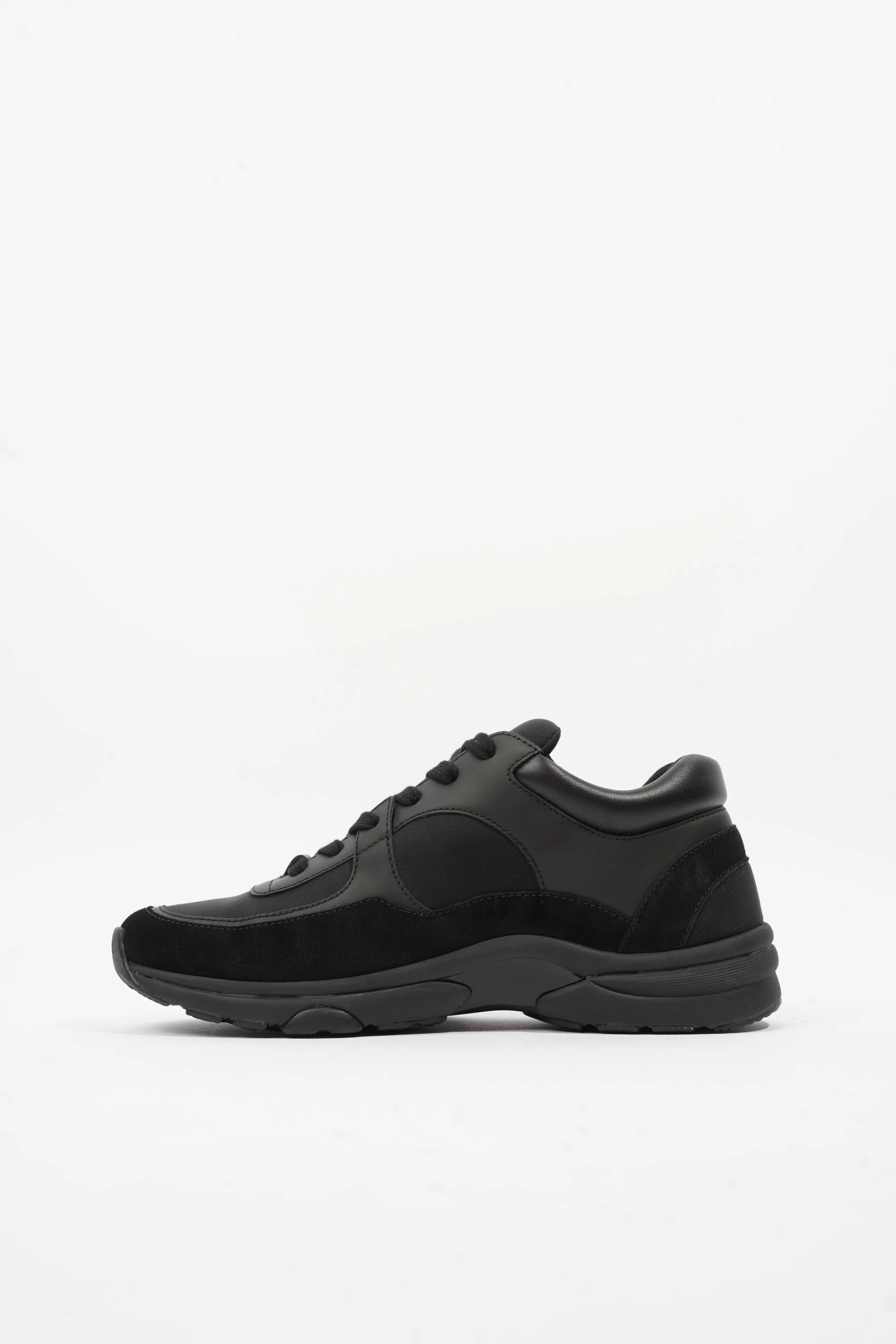 Chanel CC Logo Black Suede EU 37.5 UK 4.5