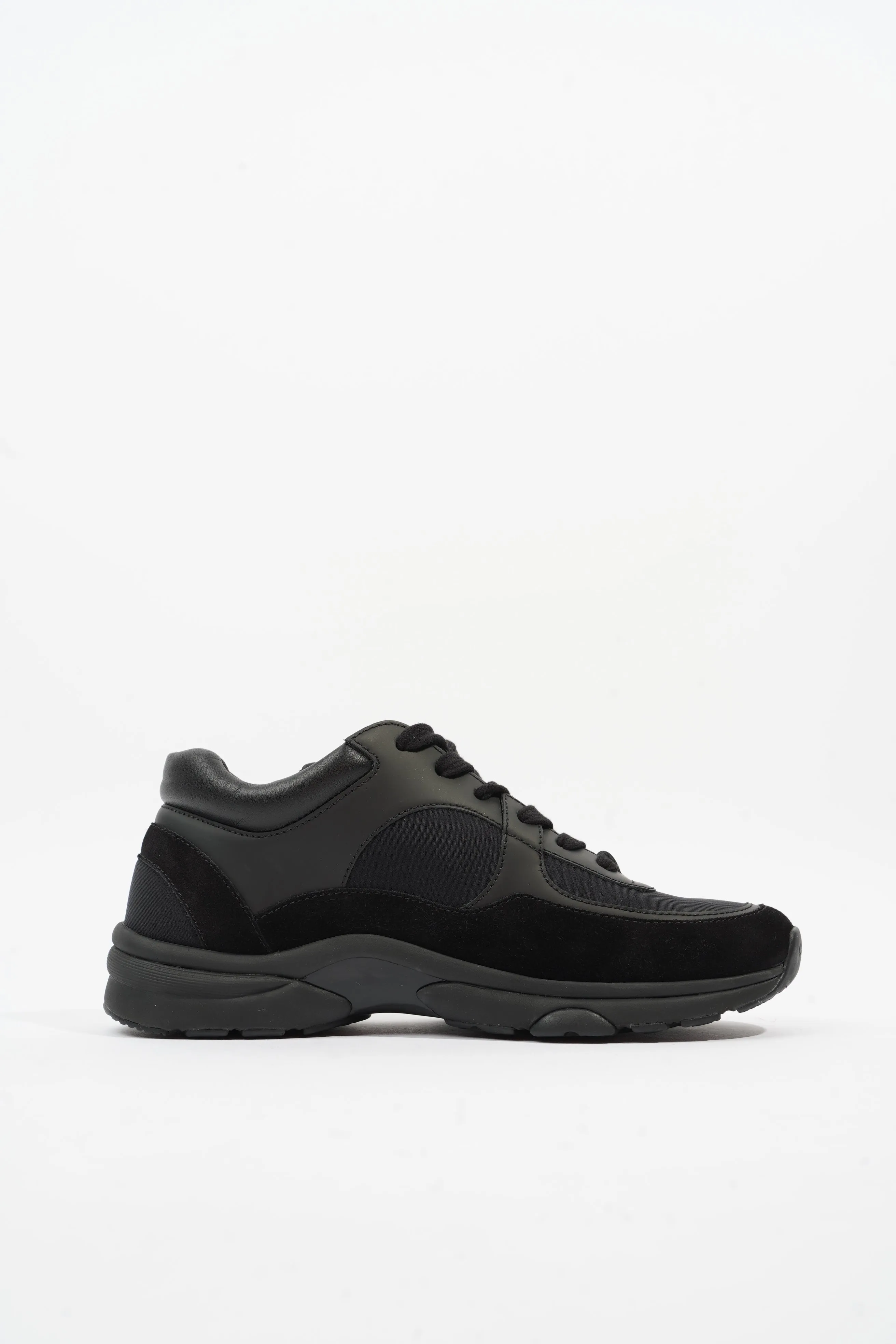 Chanel CC Logo Black Suede EU 37.5 UK 4.5