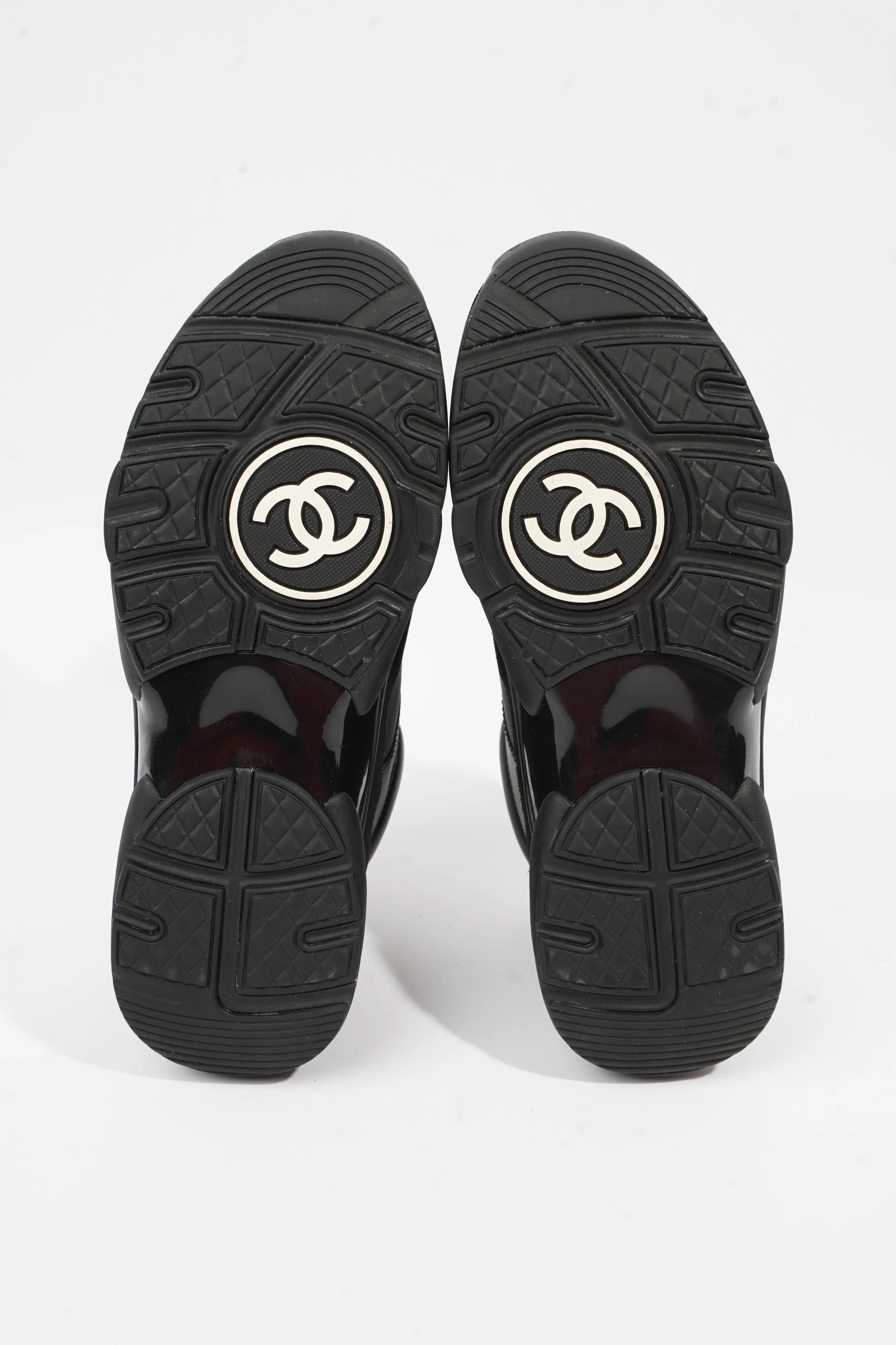 Chanel CC Logo Black Suede EU 37.5 UK 4.5