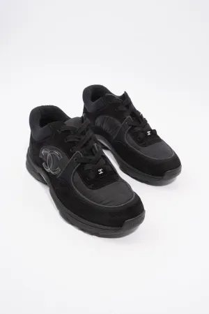 Chanel CC Logo Black Suede EU 38 UK 5
