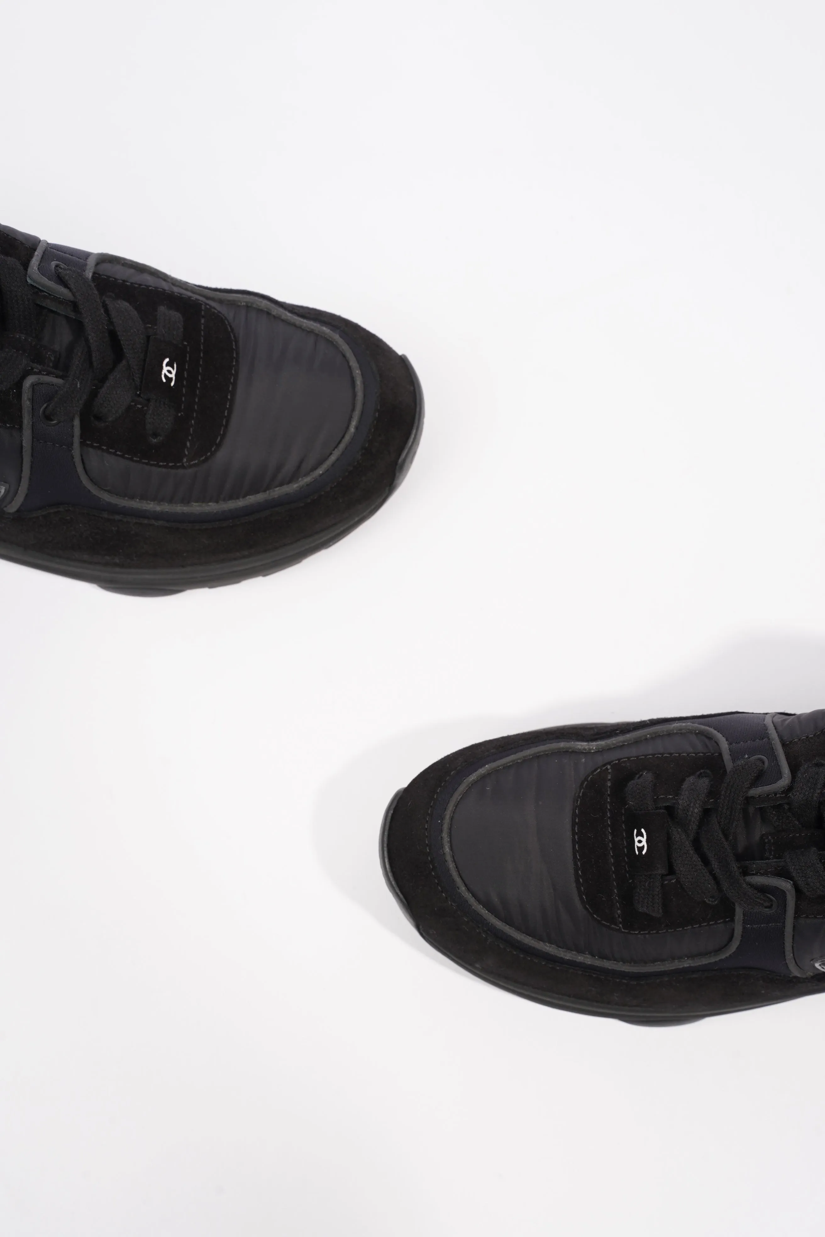 Chanel CC Logo Black Suede EU 38 UK 5