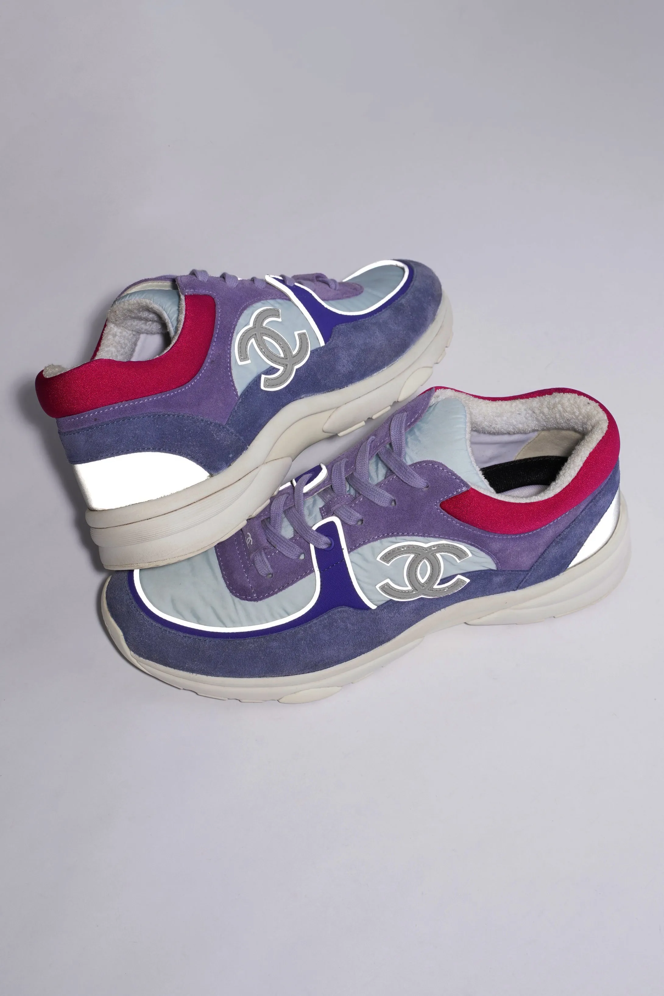 Chanel CC Logo Blue   Lilac EU 41   UK 8