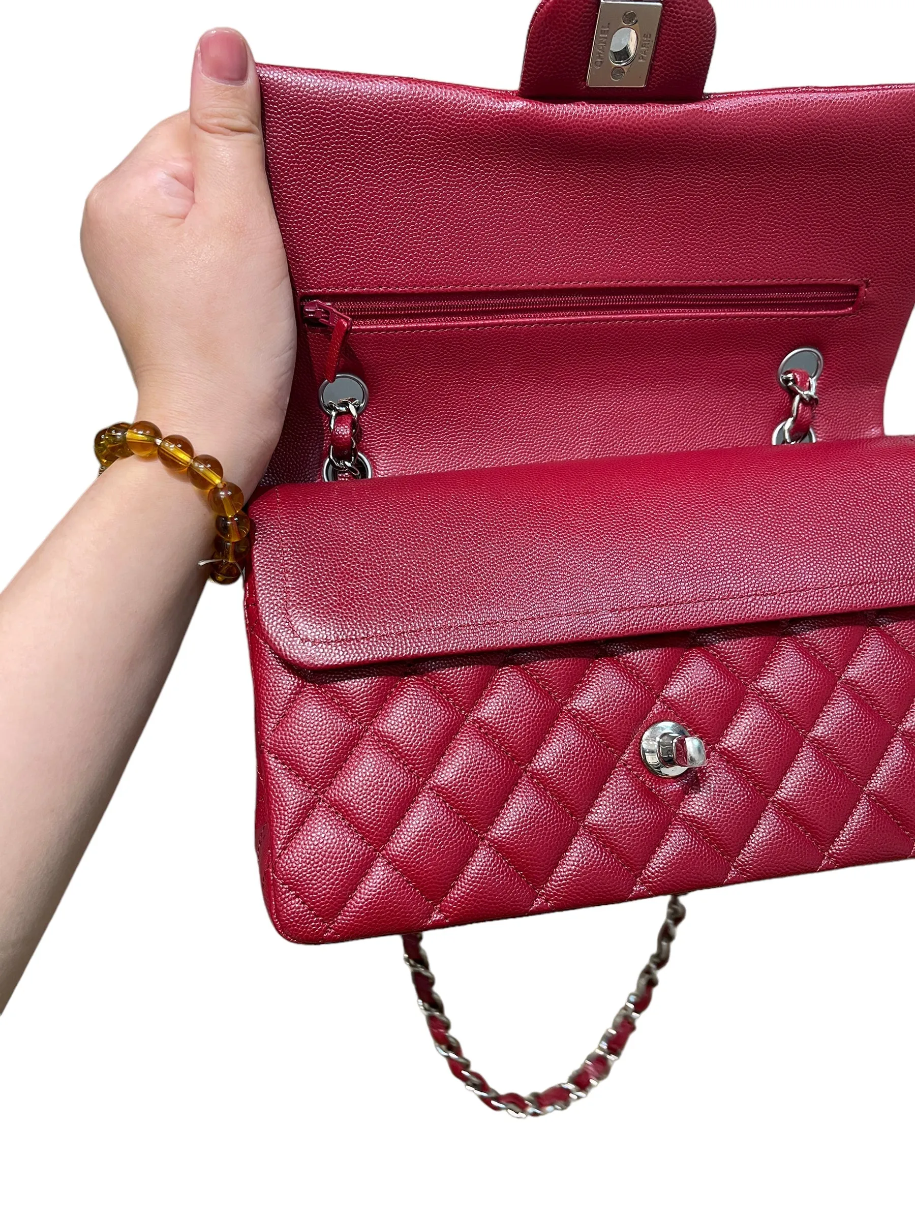Chanel Classic Medium Flap Bag 17B Red