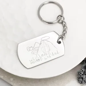 Children's Drawing Keyring