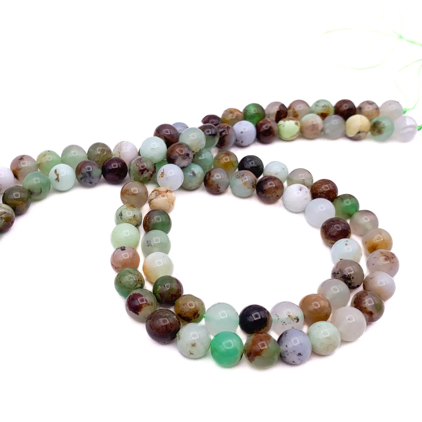 Chrysoprase 8mm Smooth Rounds Bead Strand